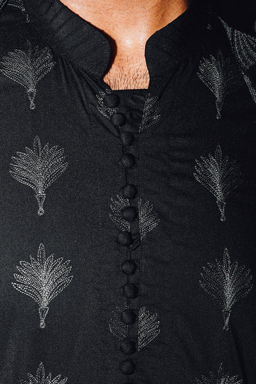 CHIFLI BLACK KURTA PAJAMA
